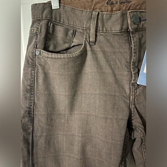 (NWT) Robert Graham Men’s Dunbar Slim Jim Brown Plaid Pants Size 32 x42 - Picture 5 of 10